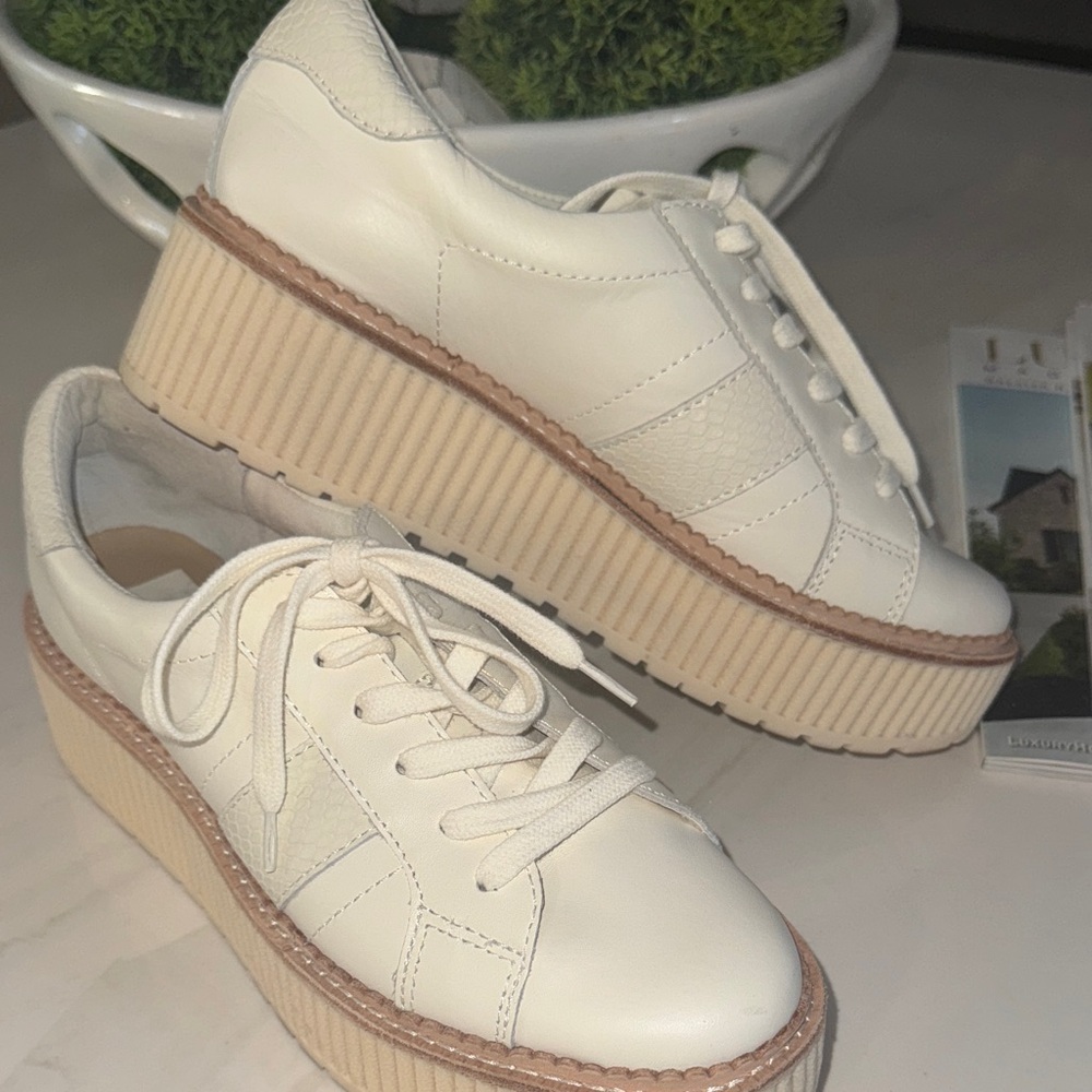 Dolce Vita Cream Platform Sneakers